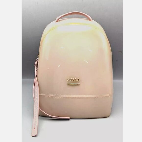 Furla Pink Candy Jelly Mini Backpack Crossbody Convertible PVC Bag - Picture 2 of 8